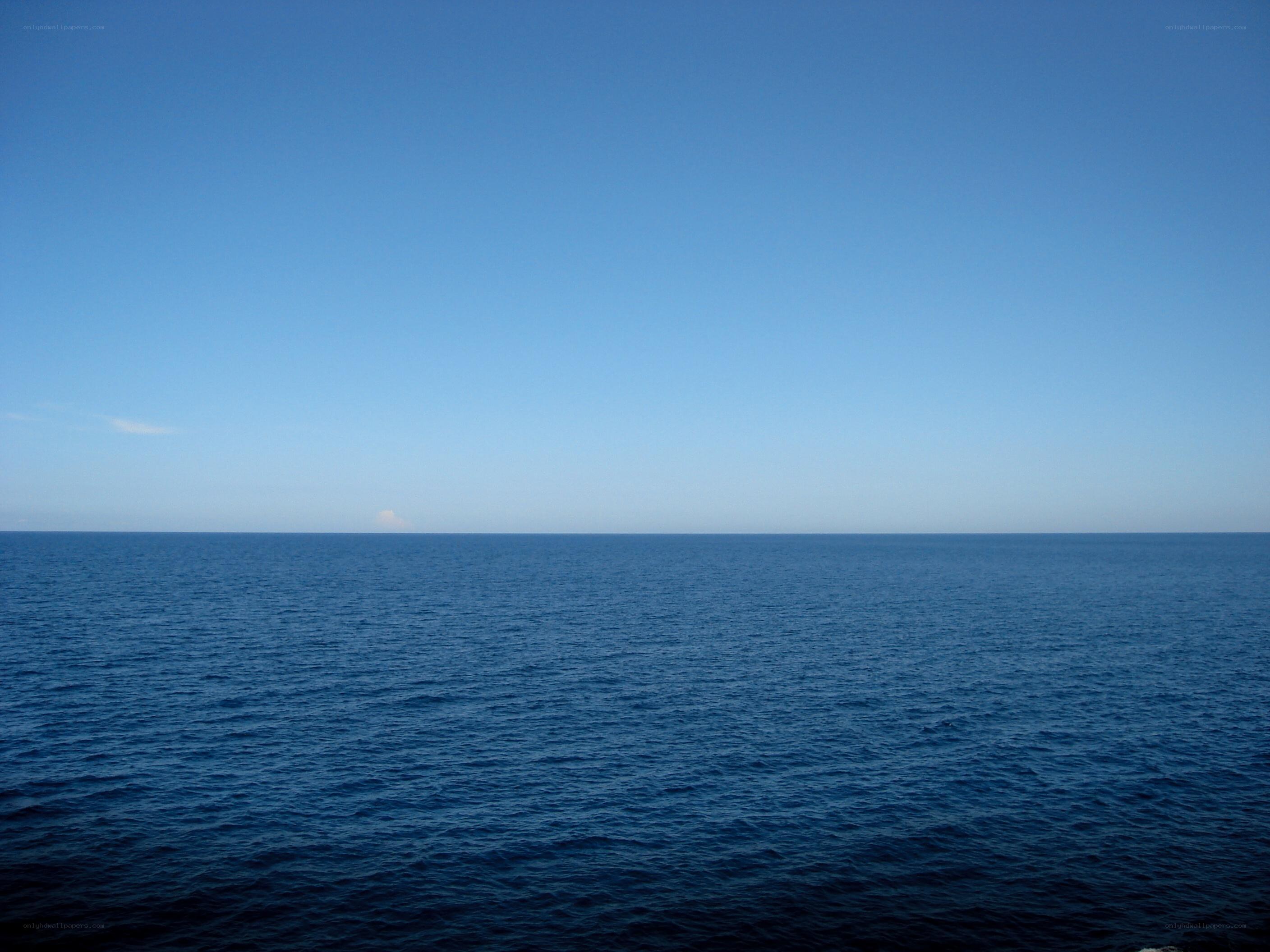 Vast ocean under clear sky