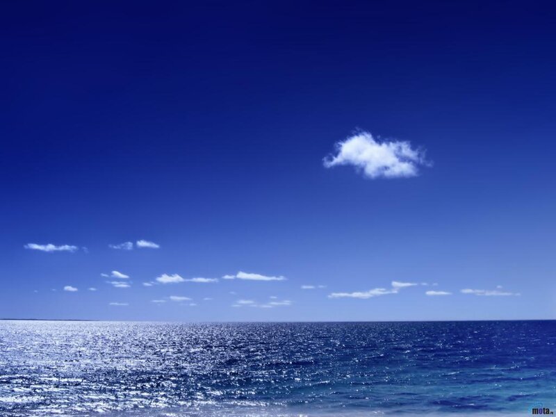 Vast ocean under clear sky