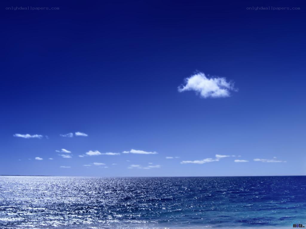 Vast ocean under clear sky