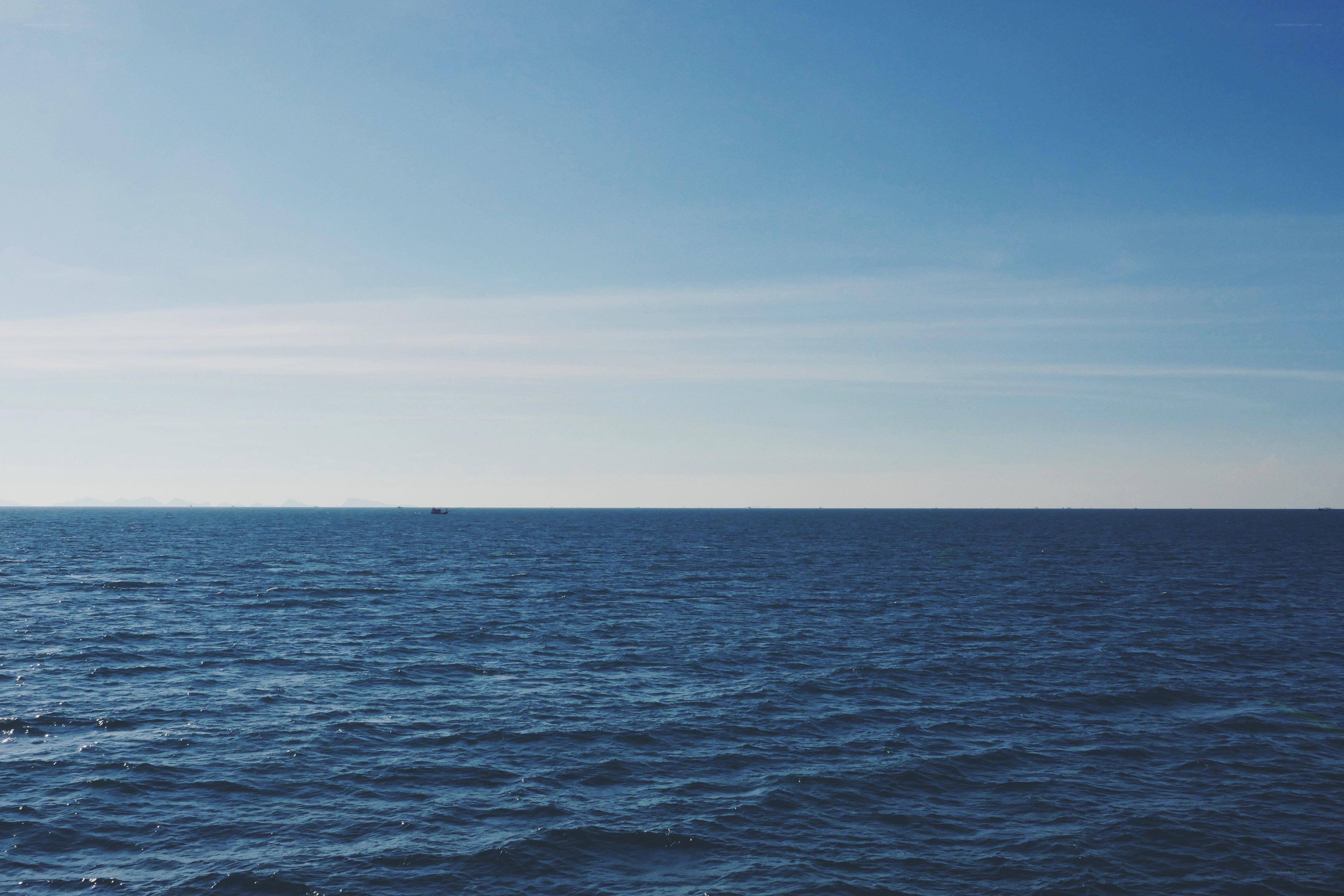 Vast ocean under clear sky