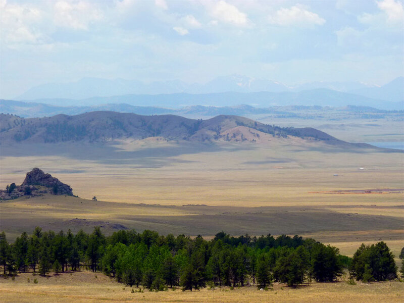 vast plains with distant mountains