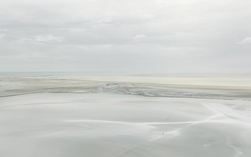Vast salt flat landscape