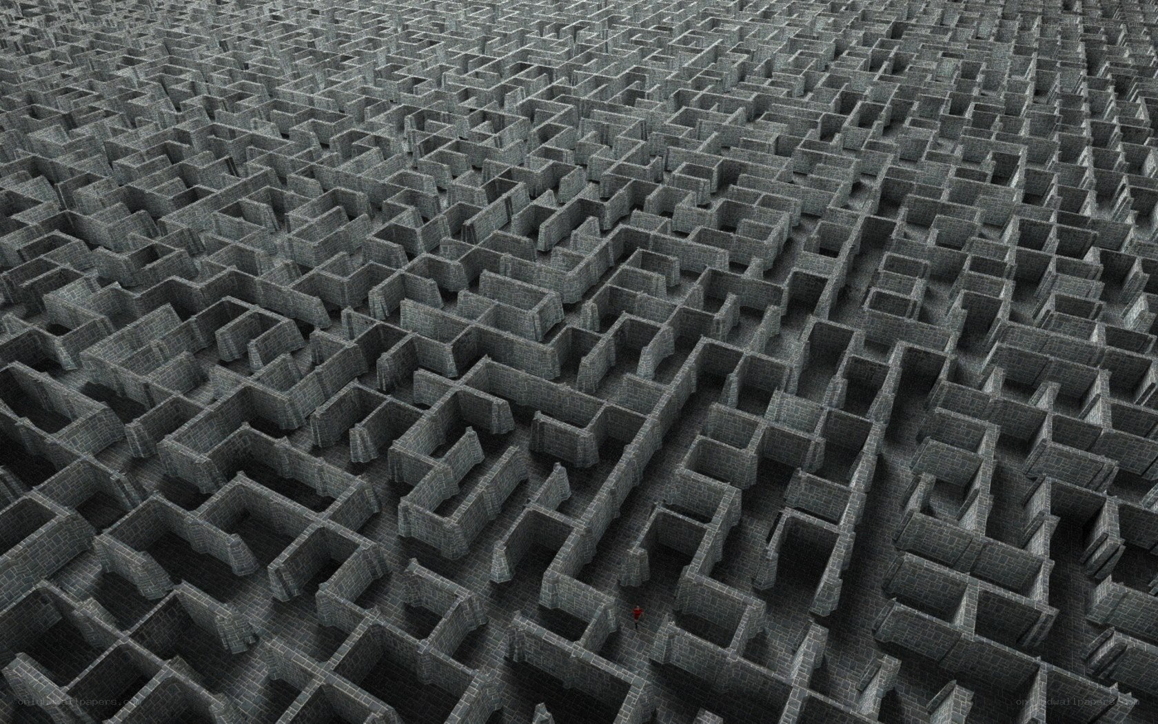 vast stone maze from above