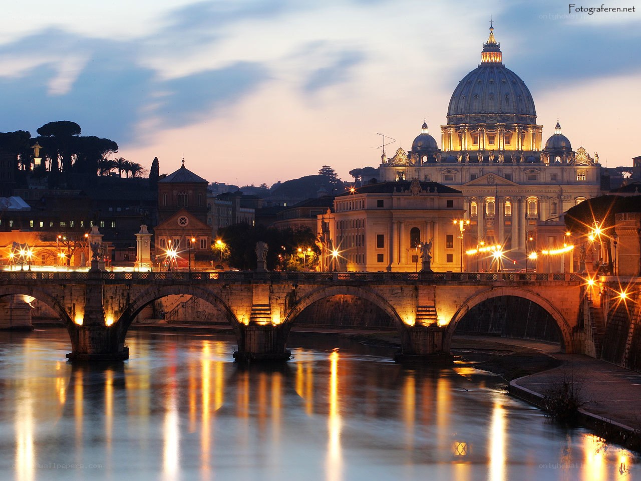 Vatican City at dusk