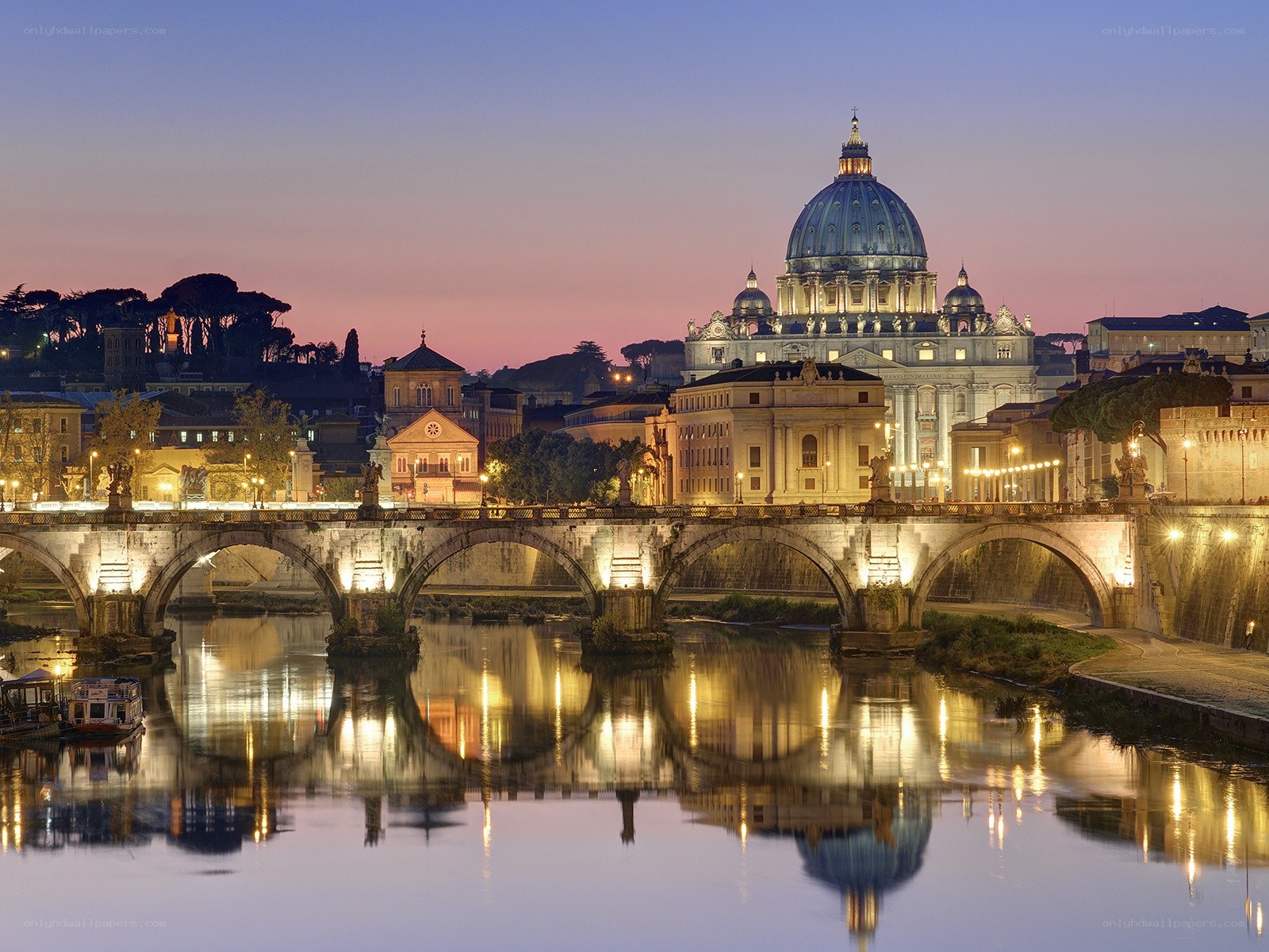 Vatican City at dusk