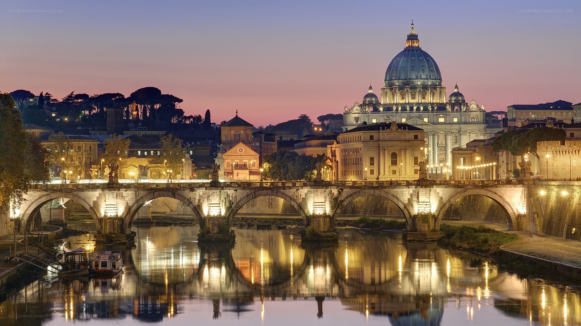 Vatican City at dusk