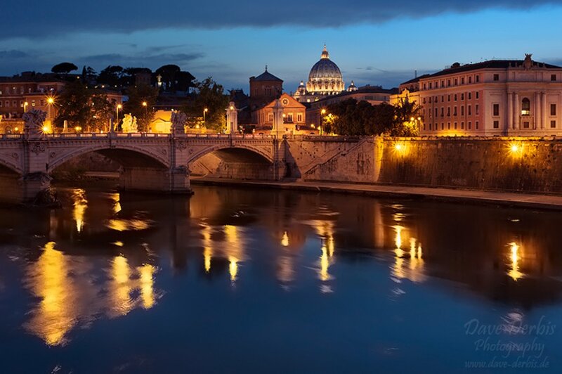 Vatican City at Dusk — Blue