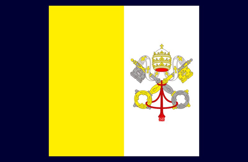 Vatican City Flag — Yellow, Formal, Vector Art