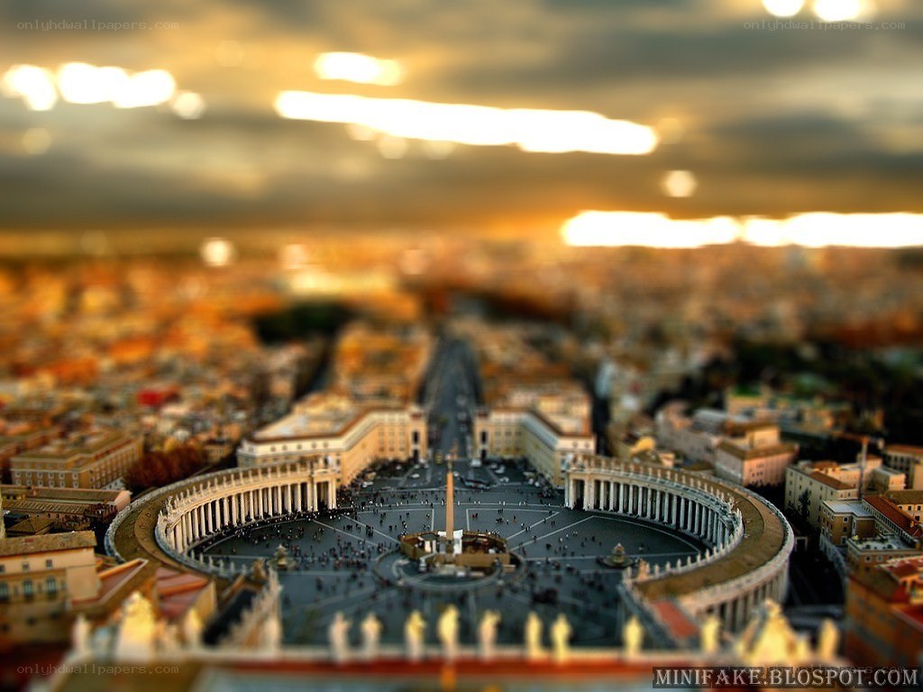 Vatican City tilt-shift view