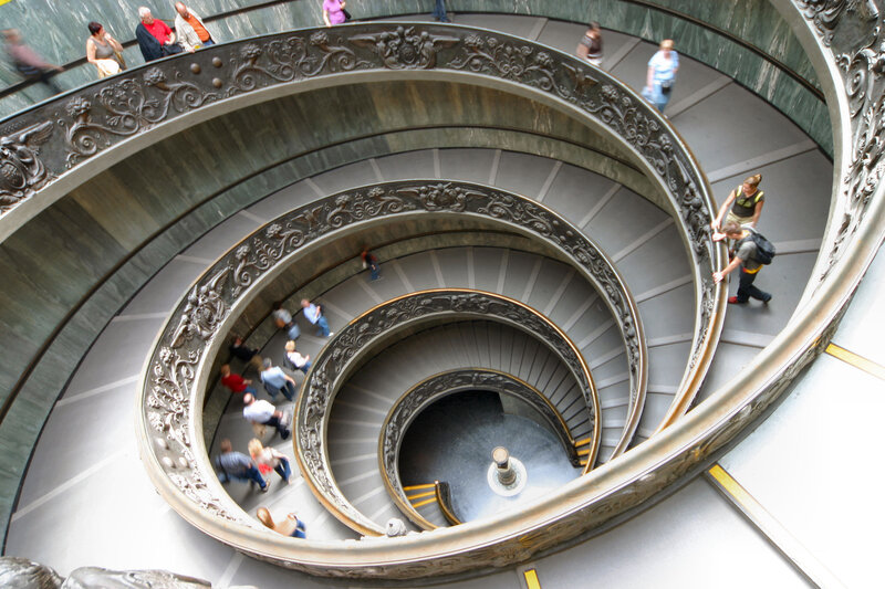 Vatican Spiral Staircase — Gray