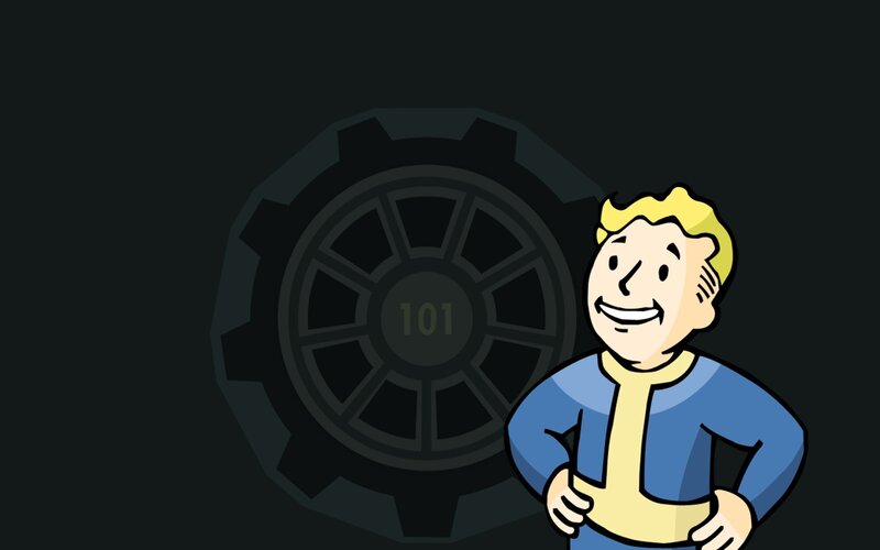 Vault Boy and Vault Door