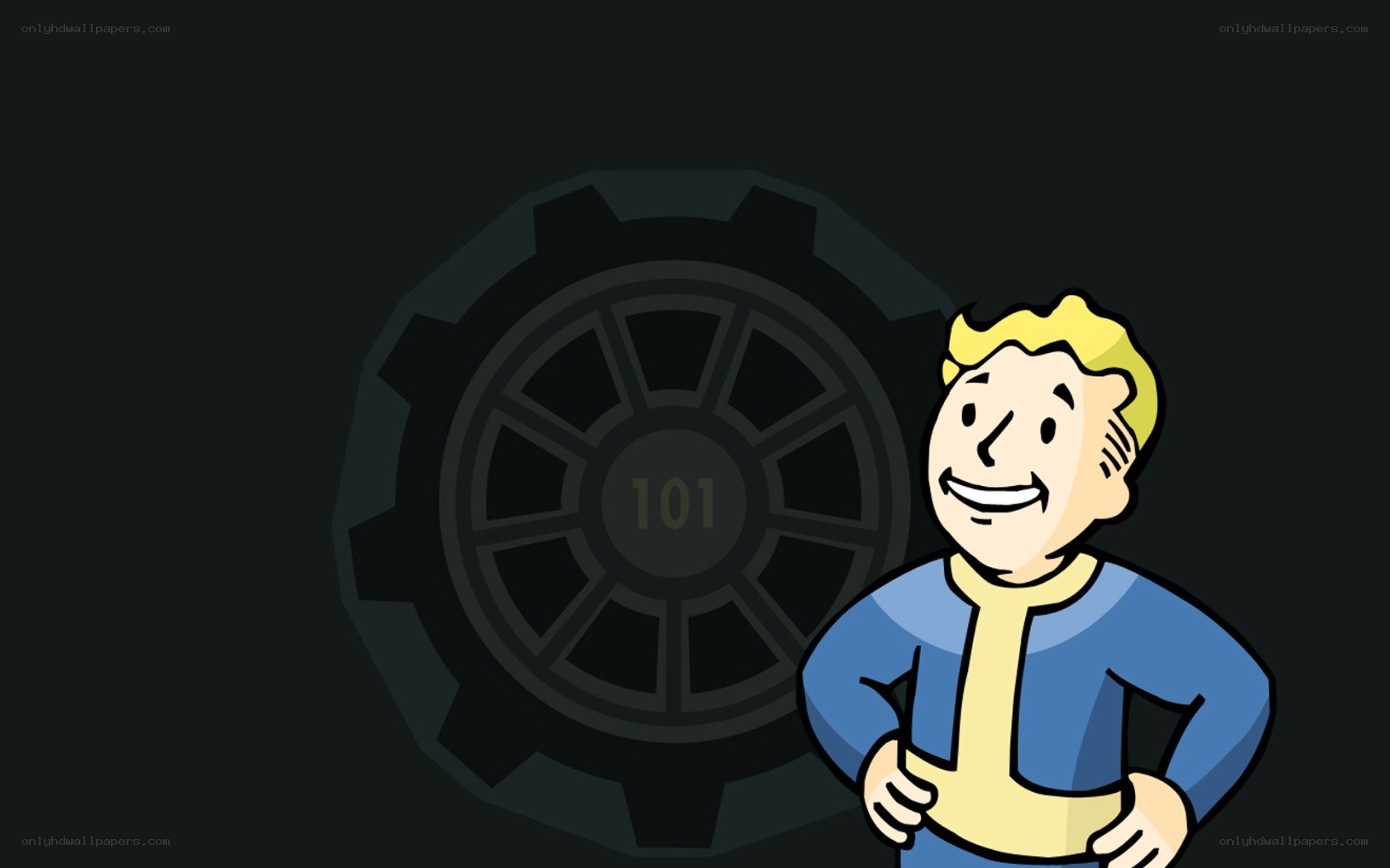 Vault Boy and Vault Door