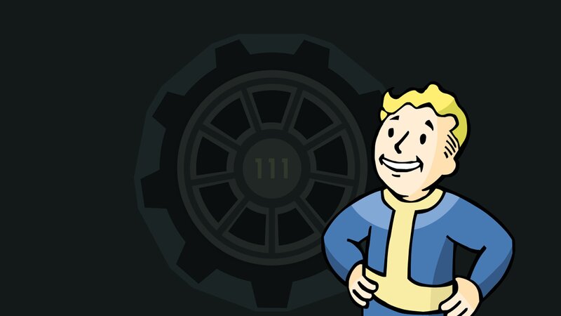 Vault Boy Character — Blue, Confident, Comic