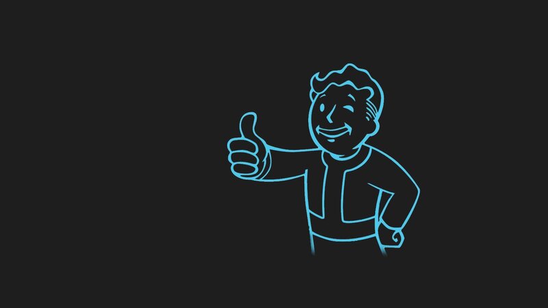 Vault Boy Character — Blue, Confident