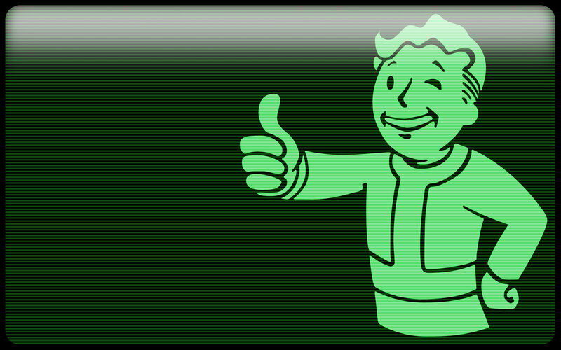 Vault Boy Character — Green, Confident