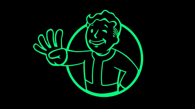 Vault Boy Character — Green, Friendly, Vector Art, Circle