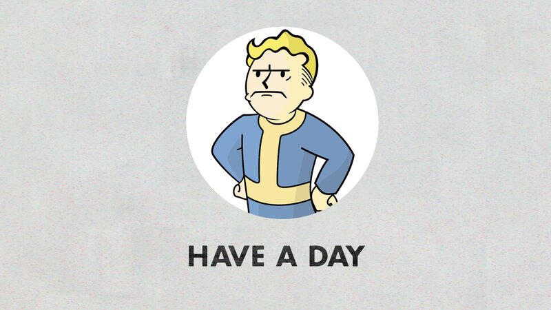 Vault Boy Character — White, Neutral