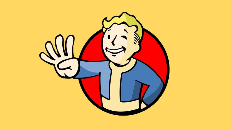 Vault Boy Character — Yellow, Friendly