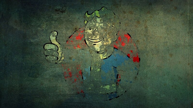 Vault Boy Giving Thumbs Up — Green, Gritty, Illustration