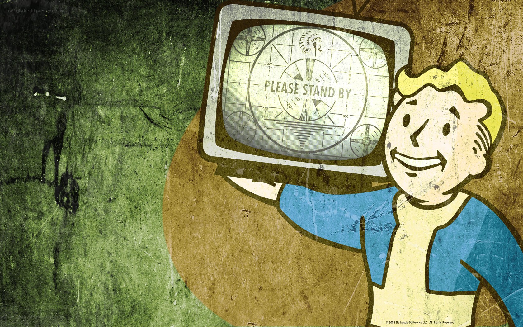 Vault Boy holding a TV