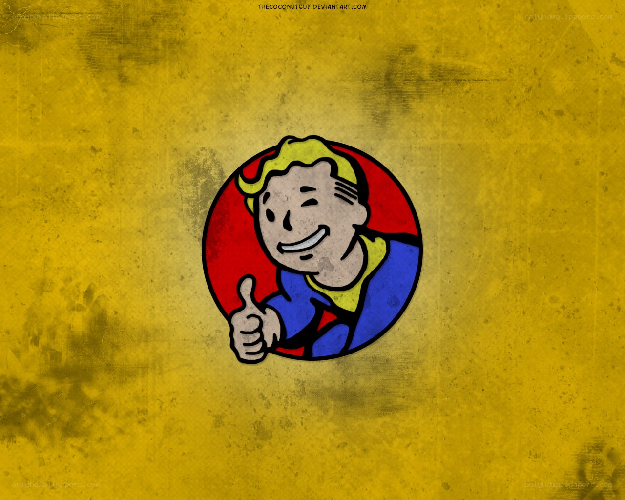 Vault Boy logo on yellow background