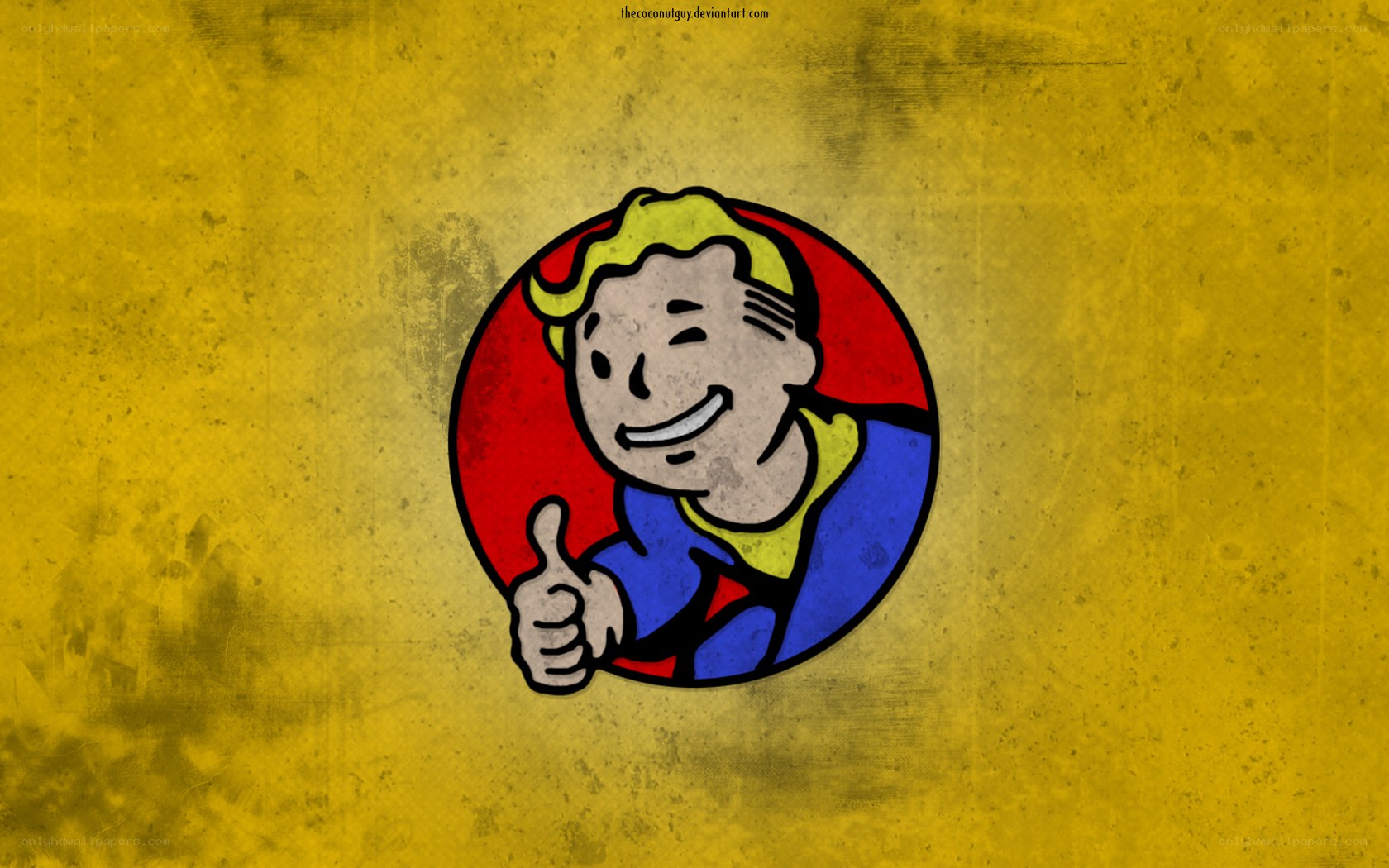 Vault Boy logo on yellow background