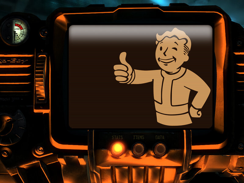 Vault Boy on a Pip-Boy screen