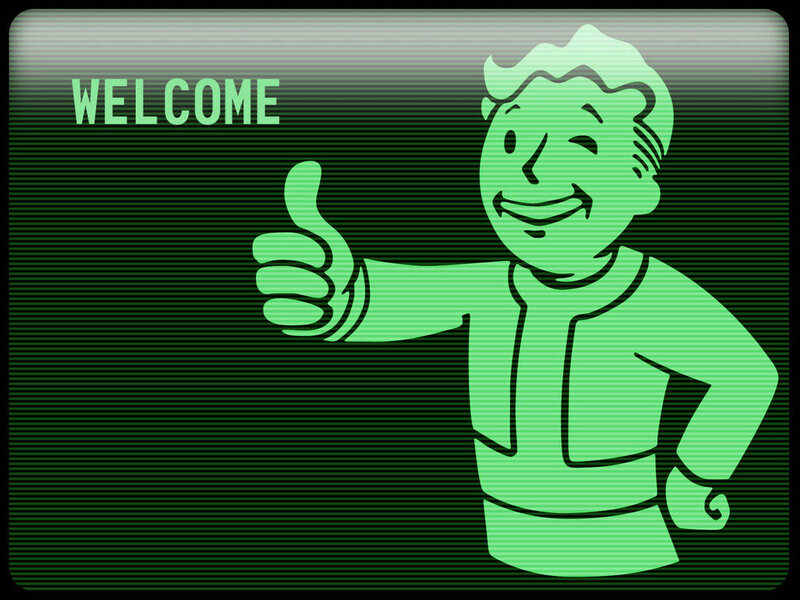 Vault Boy welcome screen