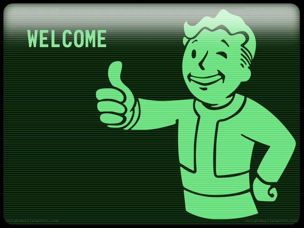 Vault Boy welcome screen
