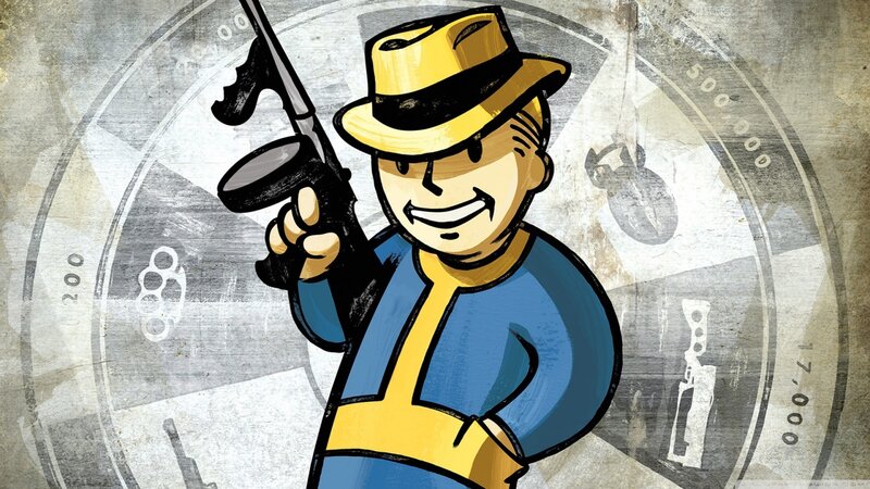 Vault Boy with gun