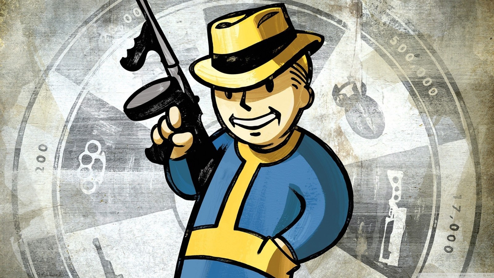 Vault Boy with gun