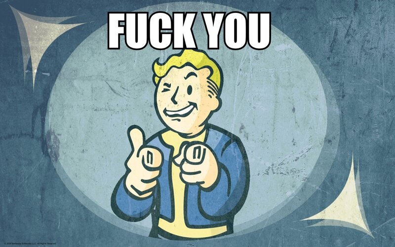Vault Boy with profanity