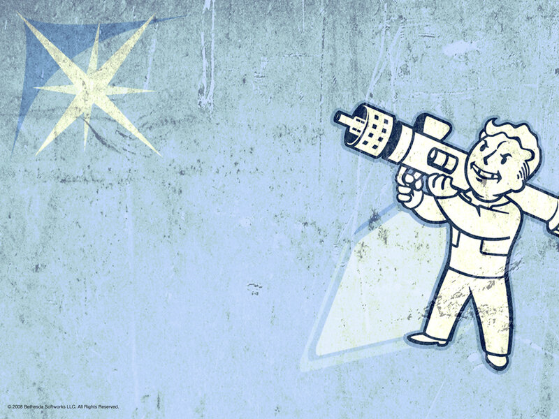 Vault Boy with weapon