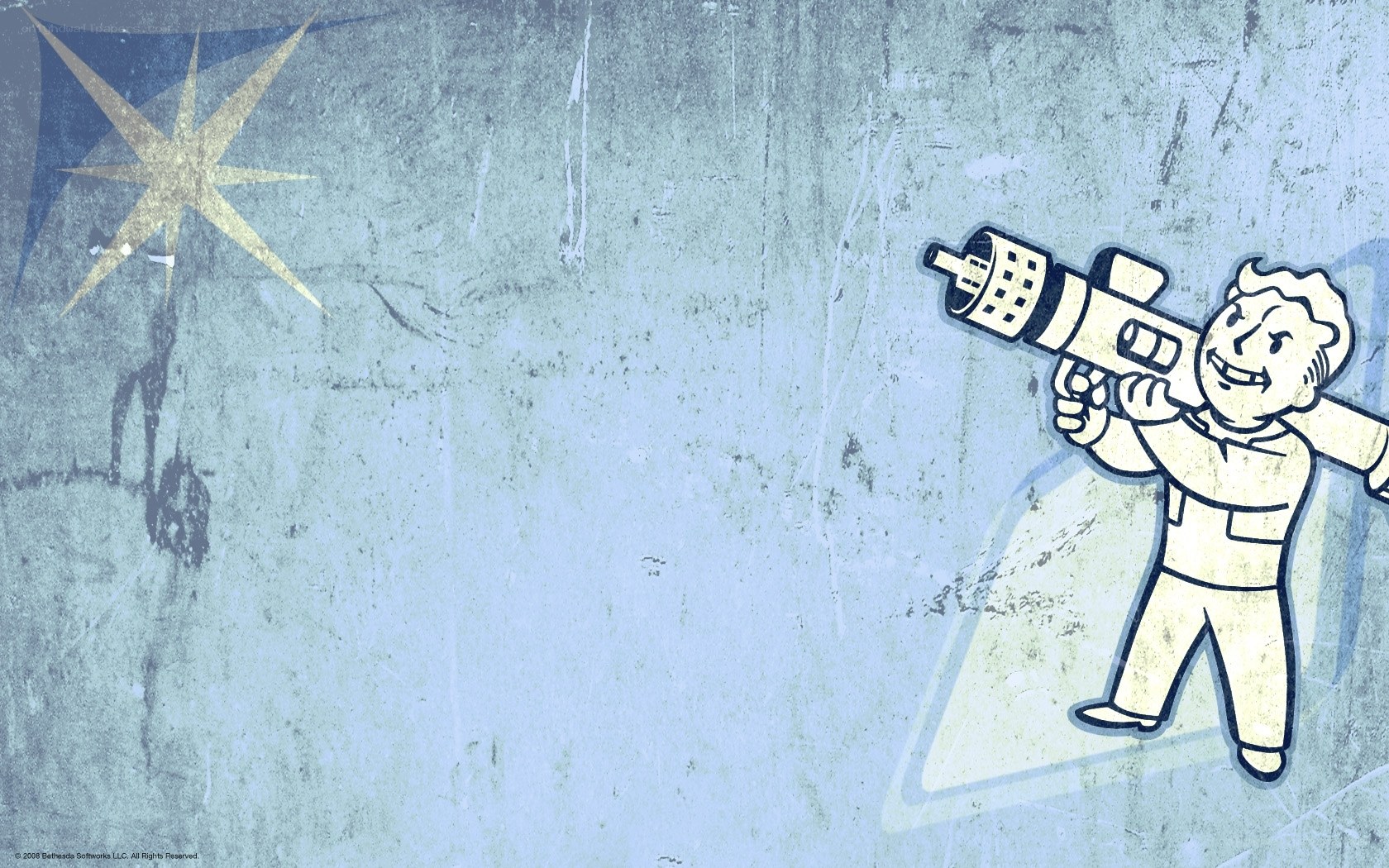 Vault Boy with weapon