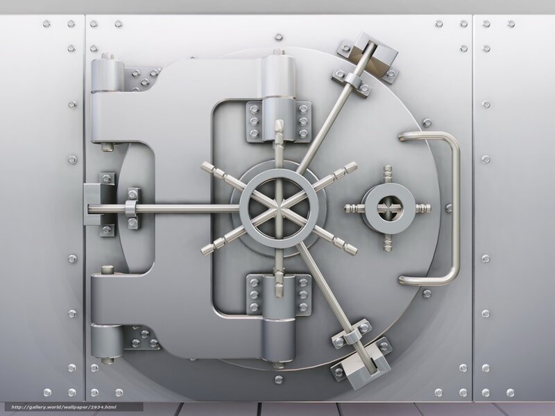 vault door with combination lock