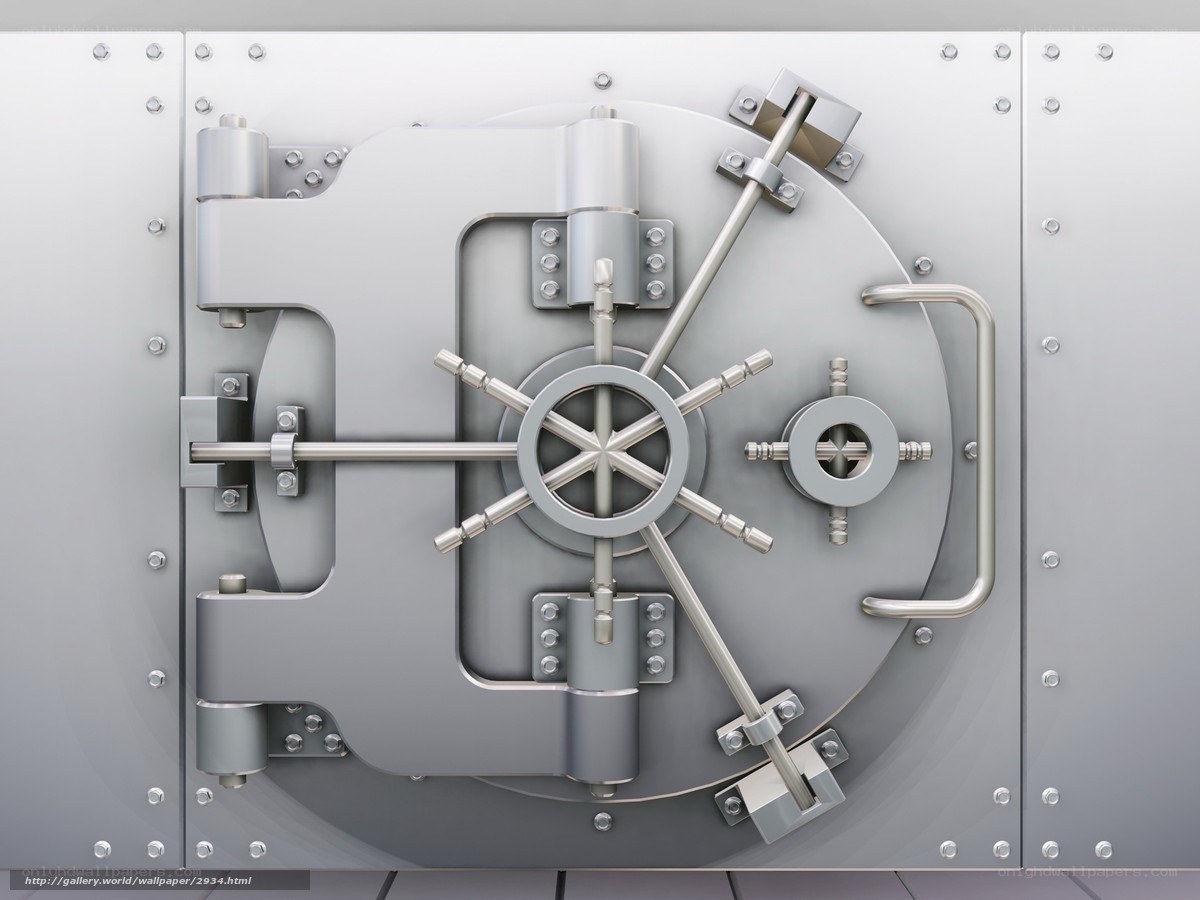 vault door with combination lock