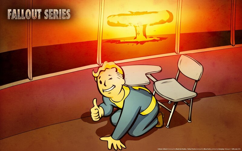 Vault Dweller Kneeling — Orange