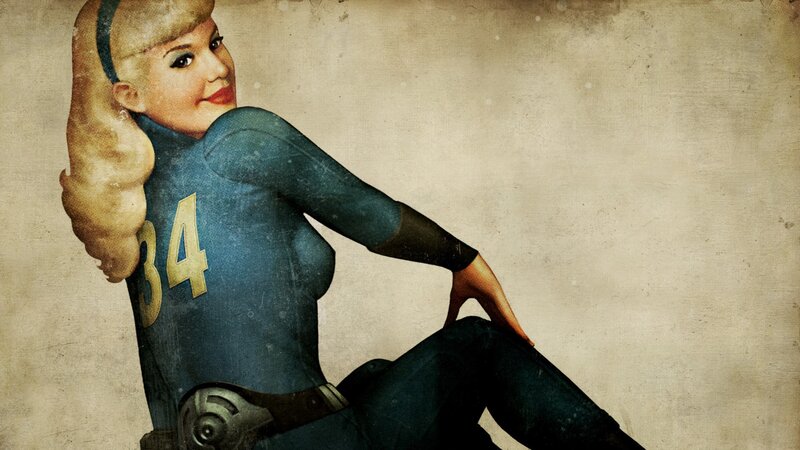 Vault Girl in blue jumpsuit