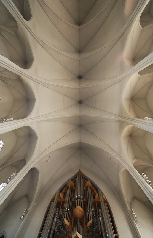 vaulted ceiling of a church