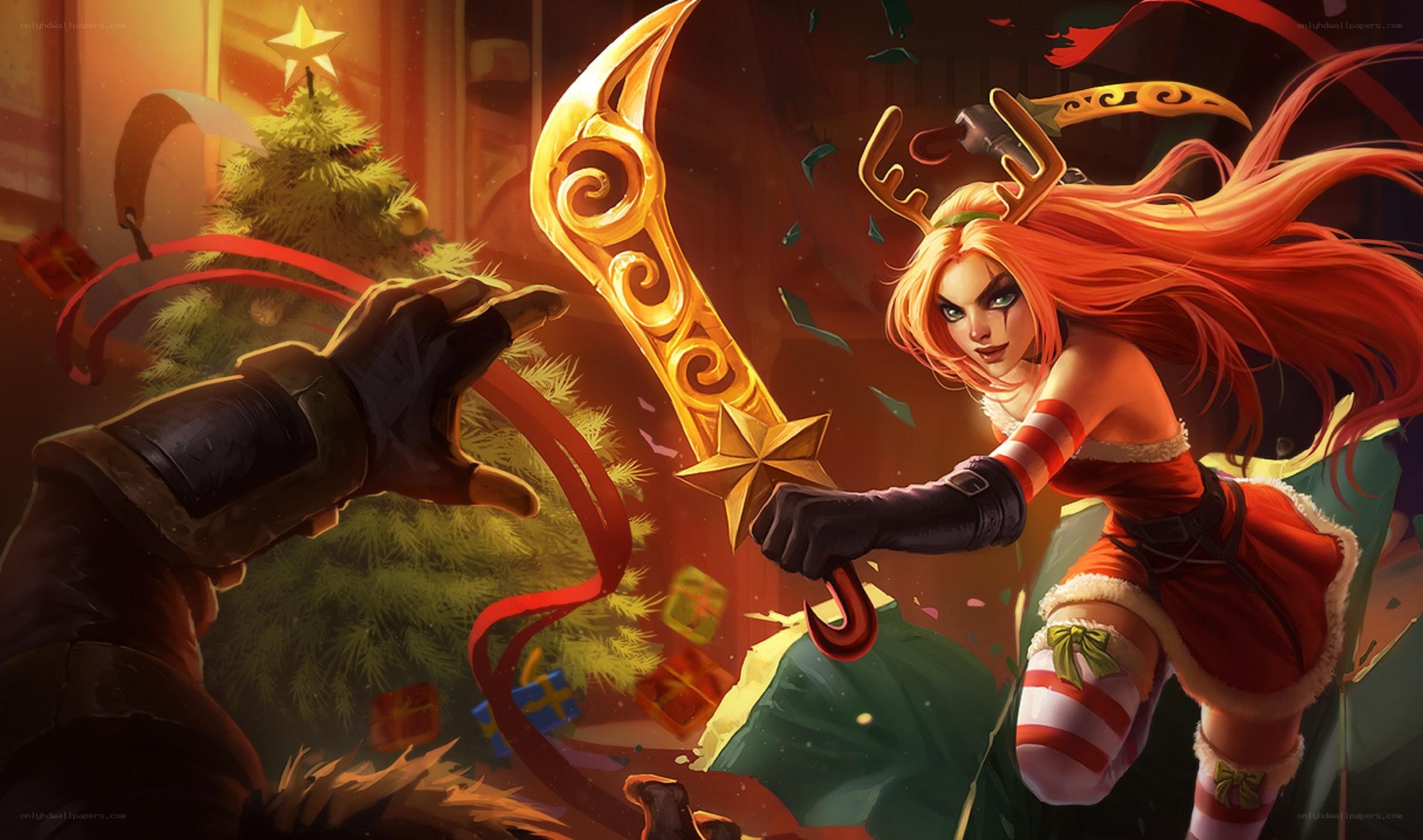 Vayne in holiday attire