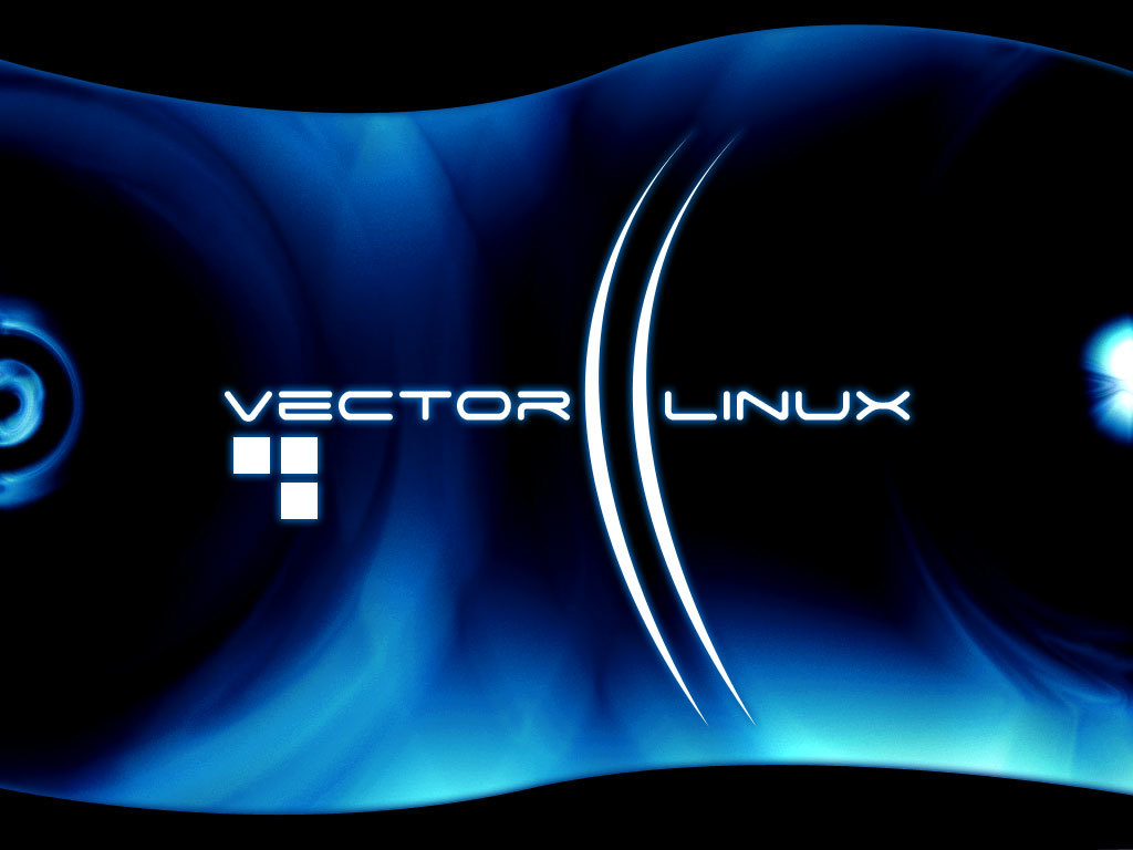 Vector Linux logo on blue background