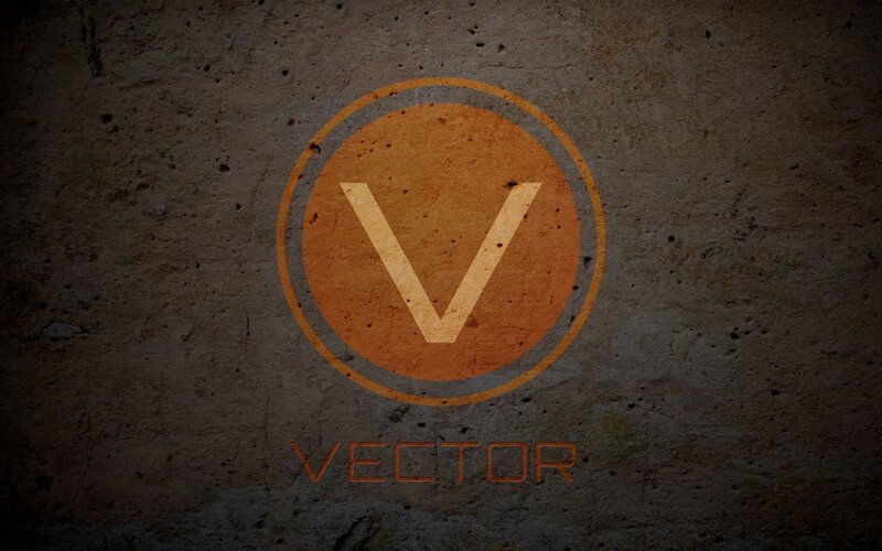 Vector logo on concrete wall
