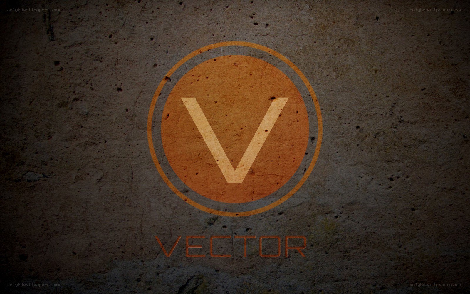 Vector logo on concrete wall