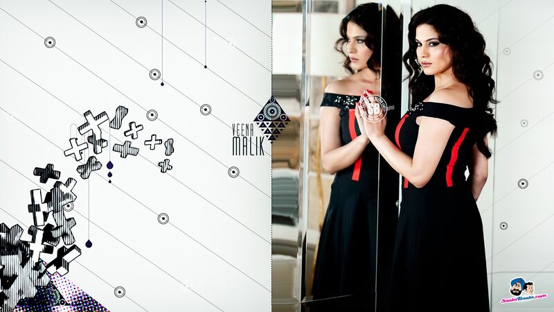Veena Malik in black dress