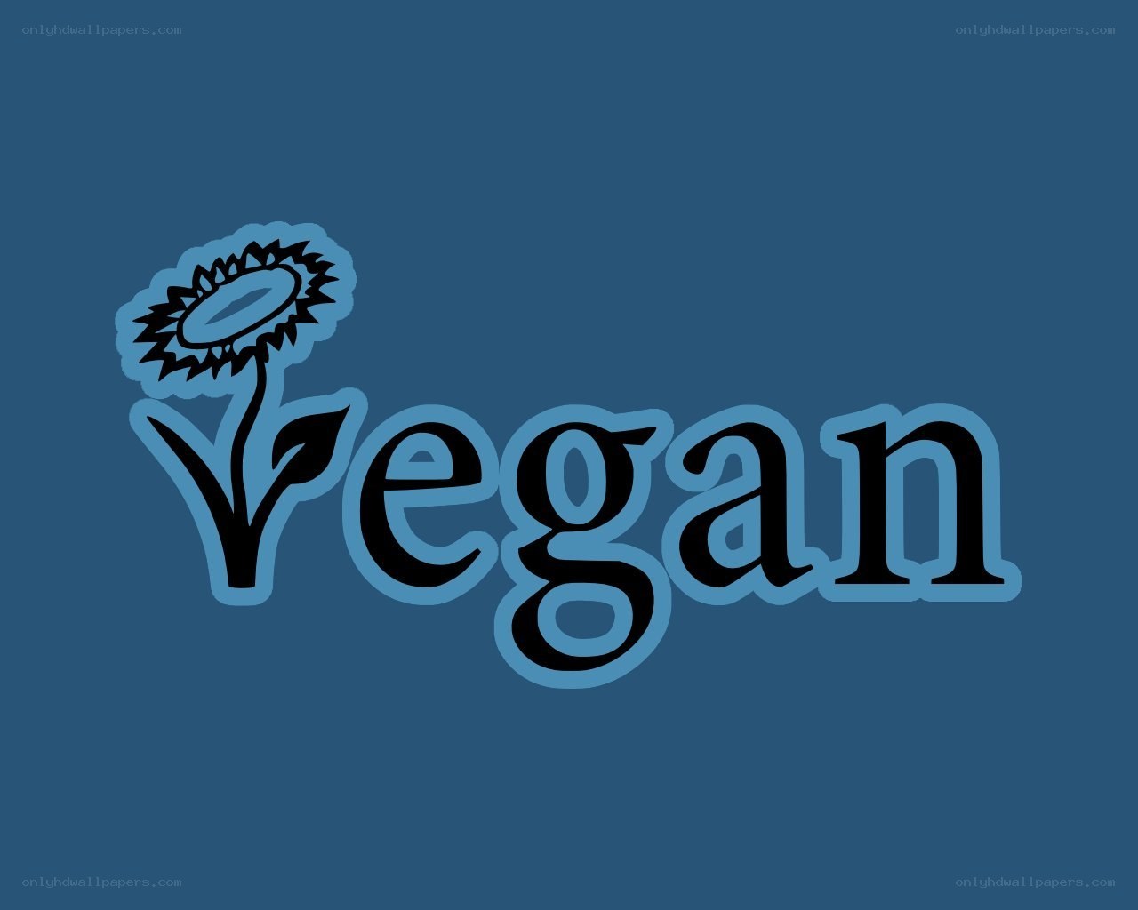 vegan text with flower icon