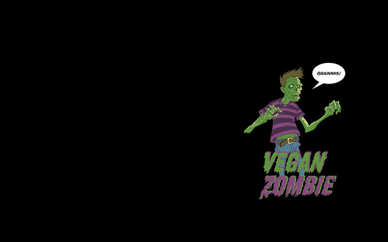 vegan zombie cartoon