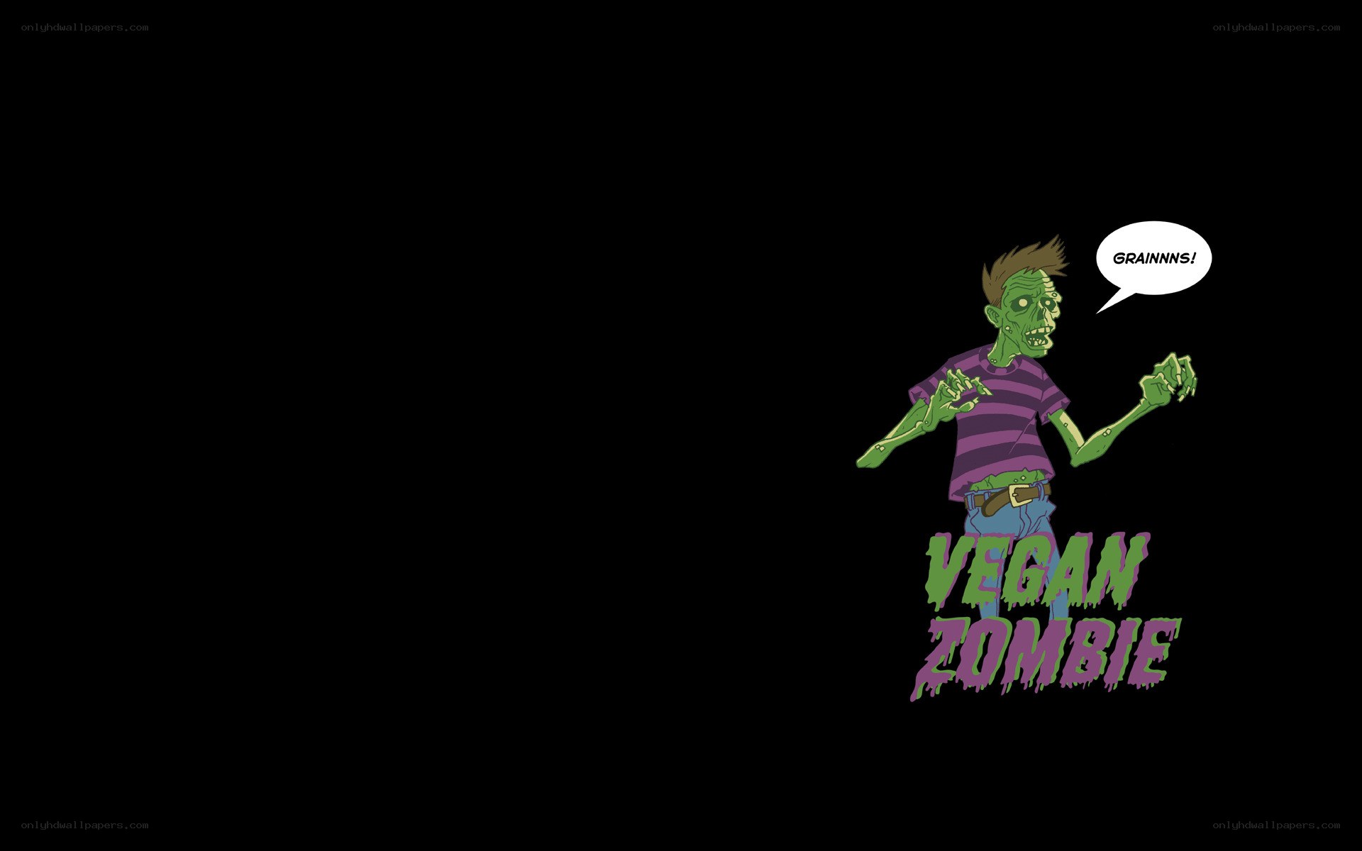 vegan zombie cartoon