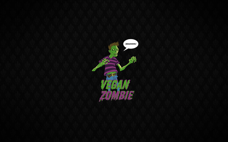 vegan zombie cartoon