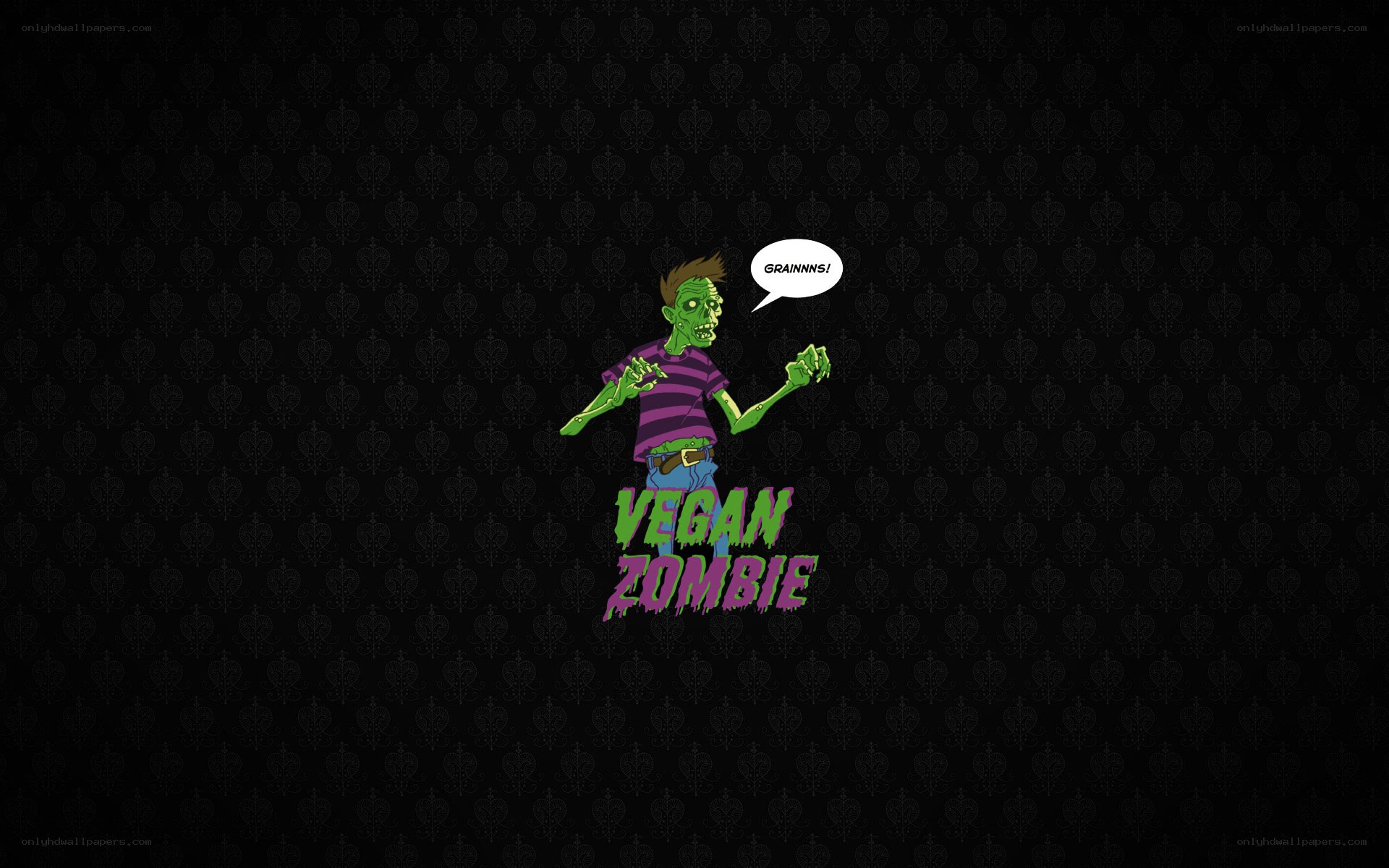 vegan zombie cartoon