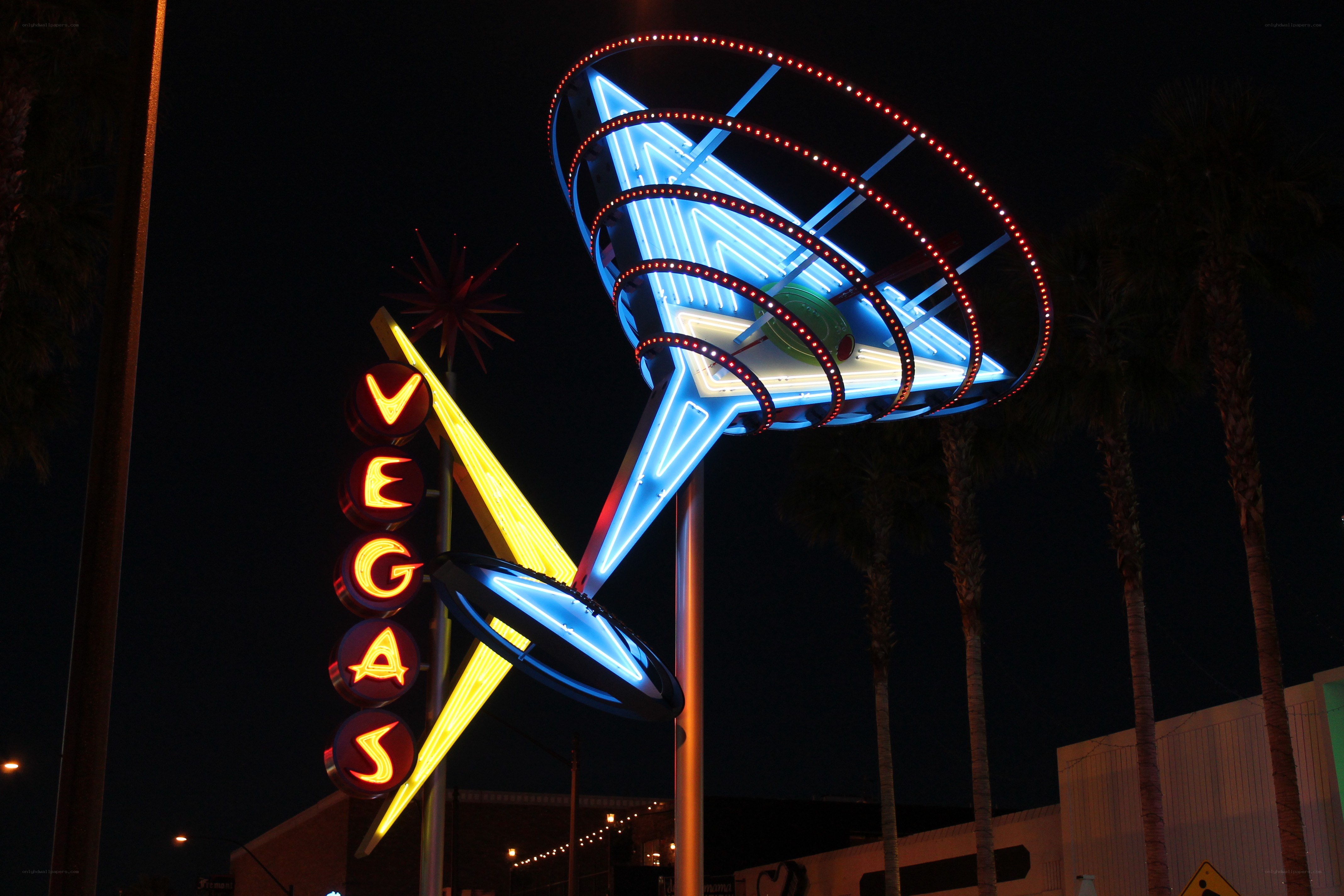 Vegas sign at night